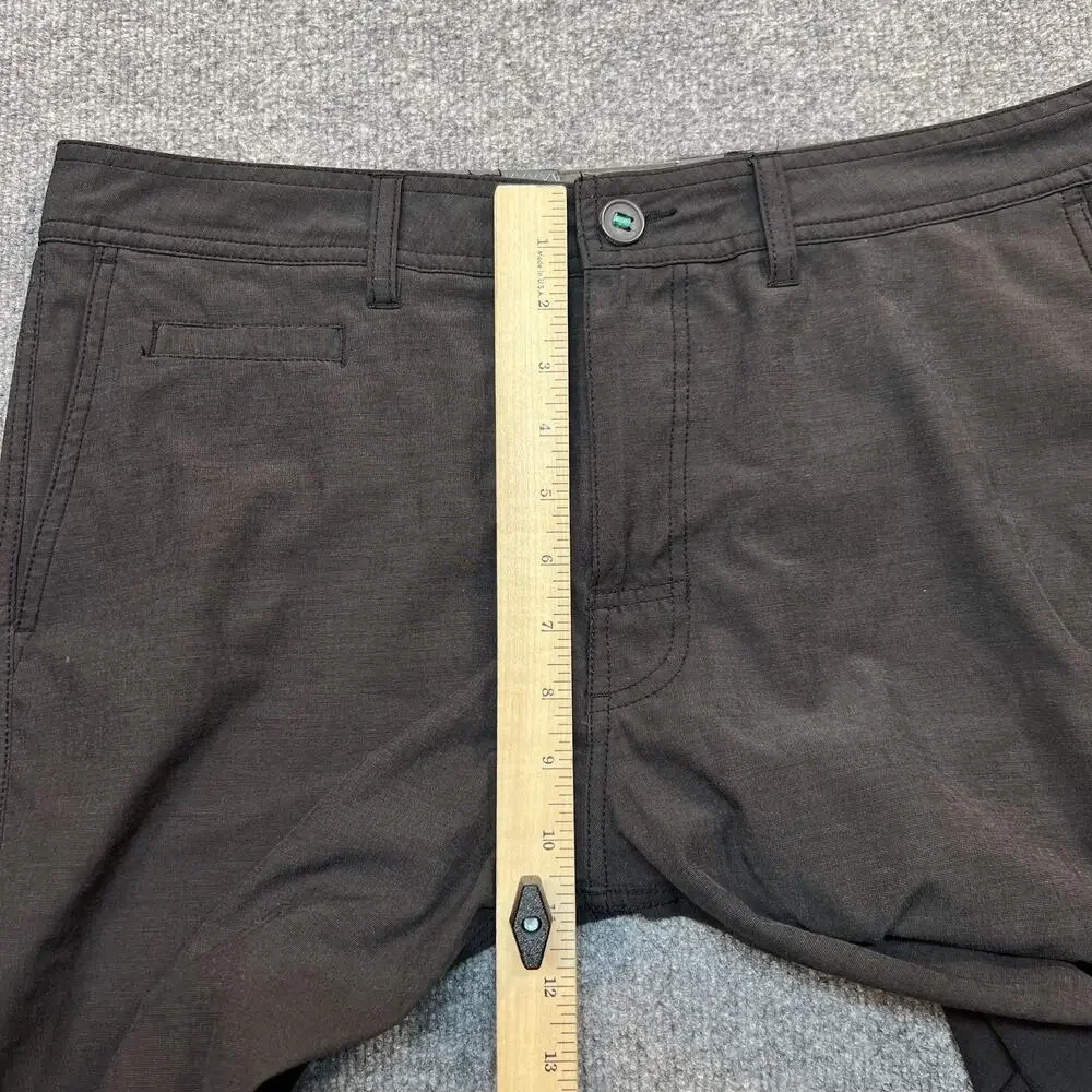 Linksoul Shorts Mens 34 Gray Chino Microfiber Stretch 10 Inch Inseam Golf